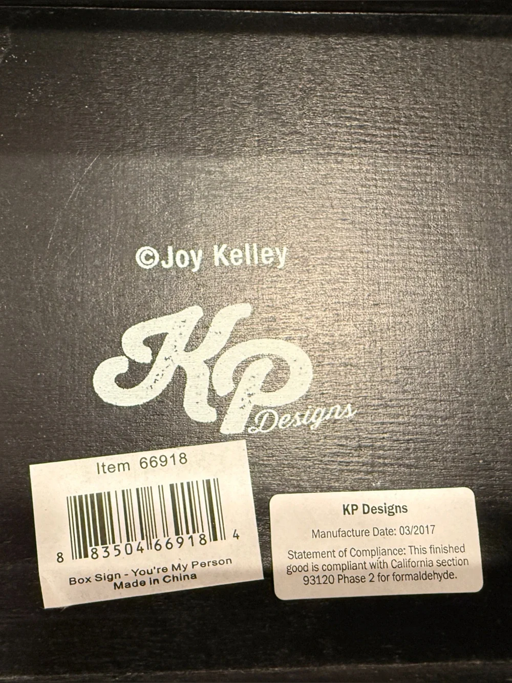 “You're My Person” Black & White Decorative Wall Art Box Sign. Like new.